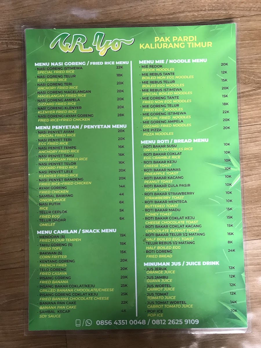 Menu Warung Ijo Pak Pardi-10