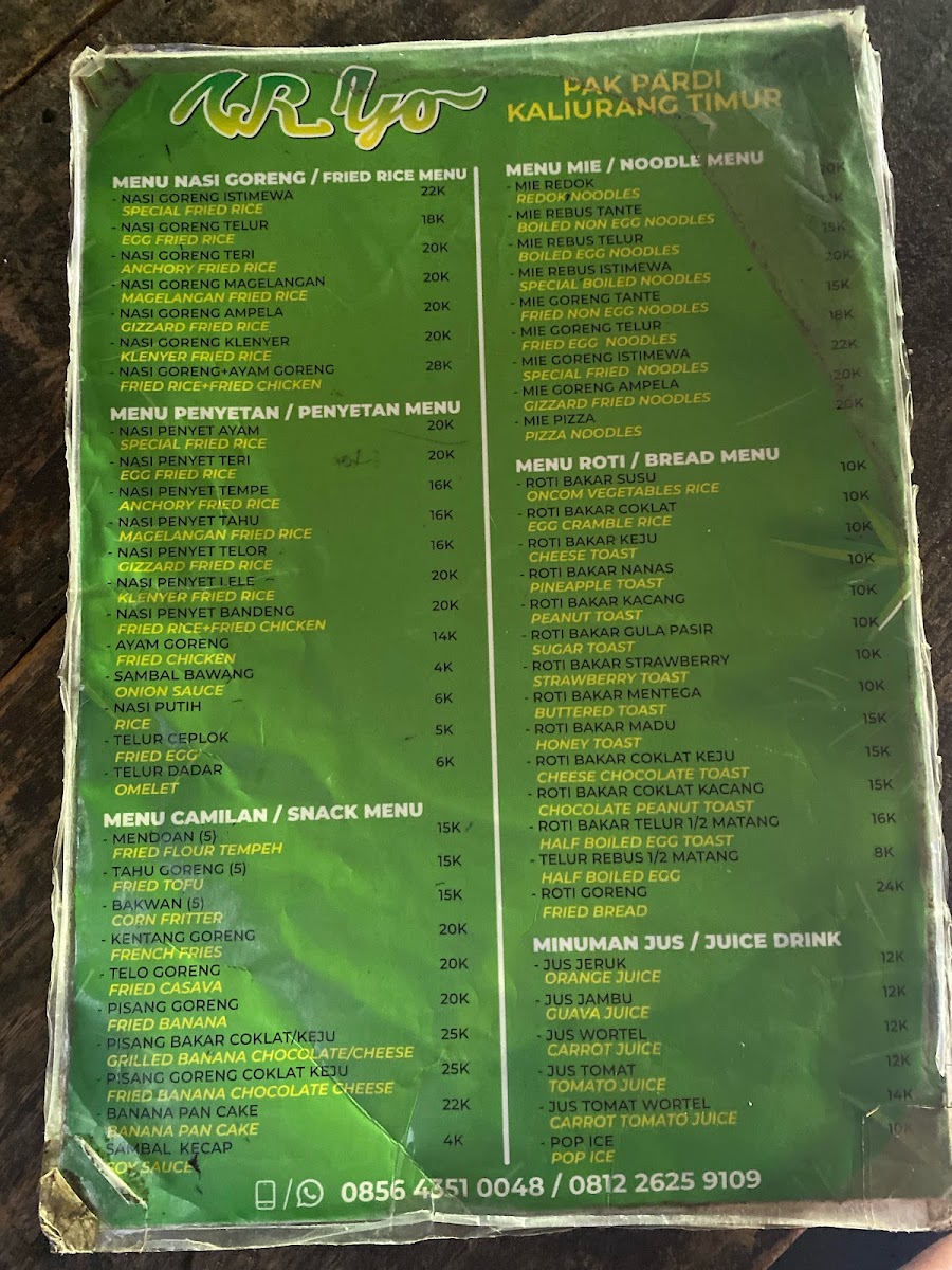 Menu Warung Ijo Pak Pardi-9
